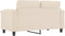 vidaXL - Tweezitsbank - 120 - cm - microvezelstof - beige