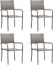 vidaXL - Tuinstoelen - 4 - st - poly - rattan - antraciet