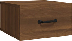 vidaXL - Nachtkastje - wandgemonteerd - 35x35x20 - cm - bruin - eikenkleur