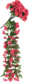 Kerstslingers met bloemen 3 st 85 cm rozé