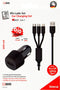 2GO Kfz-Lader - Auto-oplaadset 12/24V - Laadt 3 apparaten tegelijk op - Zwart
