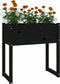 vidaXL - Plantenbak - 78x40x81 - cm - massief - grenenhout - zwart
