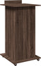 vidaXL - Lessenaar - met - wielen - en - lade - 55x55x107 - cm - hout - bruin - eikenkleur