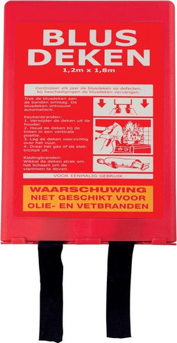 Blusdeken 120cm x 180cm - In harde kunststof box - Voldoet aan EU-norm EN1869