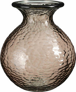 Mica Decorations Vaas Verdal - 29x29x33 cm - Gerecycled Glas - Lichtbruin