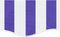 vidaXL - Vervangingsdoek - voor - luifelrok - gestreept - 6 - m - blauw - en - wit