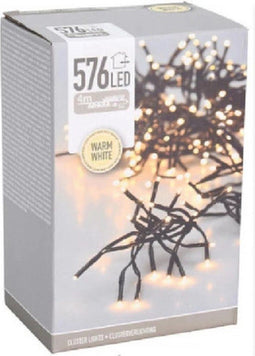 Kerstverlichting - Clusterverlichting - 576 LED's - Lengte: 4 meter - Warm wit