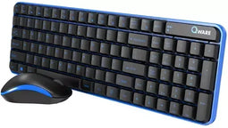 Qware Waterford - Draadloos Toetsenbord en Muis - 1500 DPI - Zwart/Blauw