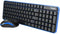 Qware Waterford - Draadloos Toetsenbord en Muis - 1500 DPI - Zwart/Blauw