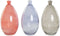 Vaas DKD Home Decor Zwart Rood Marineblauw Gehard glas 14 x 14 x 30 cm (3 Stuks)
