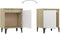 vidaXL - Nachtkastjes - met - metalen - poten - 40x30x50 - cm - sonoma - eiken - en - wit