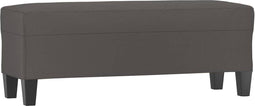vidaXL - Bankje - 100x35x41 - cm - kunstleer - grijs