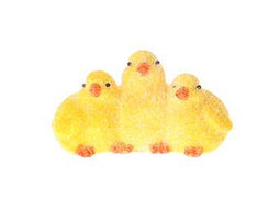 Hbx deco - Dec kuiken 3sp l13.5b6.5h7.5 cm geel Decoratie figuur