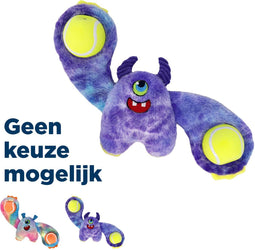 Kong Woozles Monster Assorted - Hondenknuffel - Interactief speelgoed - Pluche - Meerkleurig (1 stuk)