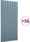vidaXL - Dakpanelen - 36 - st - 80x36 - cm - gepoedercoat - staal - grijs