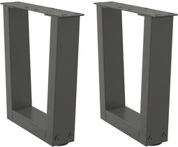 vidaXL - Eettafelpoten - 2 - st - V-vormig - 30x(30-31,3) - cm - staal - antraciet