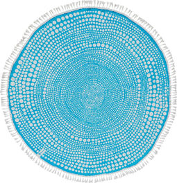 //Seahorse Beach Roundie Kivi katoen aqua 150 cm