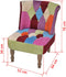 vidaXL Franse stoel met patchwork ontwerp stof