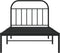 vidaXL - Bedframe - met - hoofdbord - metaal - zwart - 107x203 - cm