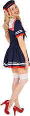 Dressforfun Marinedame - Vrouwenkostuum - Jurk en hoed - Blauw
