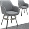 tectake® Draaibare Eetkamerstoel Alicon - Gestoffeerd - Comfortabele 360° Draaiing