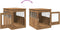 vidaXL - Hondenbench - 64,5x80x71 - cm - bewerkt - hout - artisanaal - eikenkleur