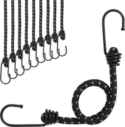 vidaXL - Spanelastieken - met - reflecterende - strips - en - haken - 10 - stuks - 38 - cm