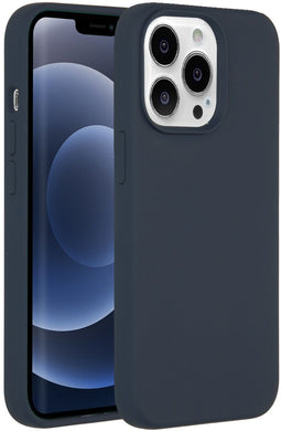 Accezz Liquid Silicone Backcover - iPhone 13 Pro - Schokabsorberend - Donkerblauw
