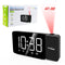 GreenBlue GB172 - Radiowekker met FM-radio en LED-projector - Zwart