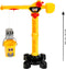 Klein Toys Cat bouwkraan - 42 cm hoog - incl. silo en grijper - geel zwart