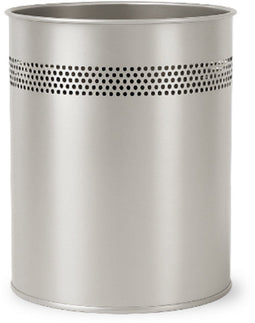 BRASQ Papierbak - Metalen Geperforeerde Afvalbak - 15 liter - Zilver