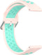 Siliconen Sport Air Bandje Geschikt voor Samsung Galaxy Watch 5 / Pro / 4 / 3 / Active 2 - Roze / Lichtgroen