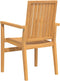 vidaXL - Tuinstoelen - stapelbaar - 2 - st - 56,5x57,5x91 - cm - massief - teakhout