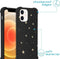 iMoshion Hoesje Geschikt voor iPhone 12 Mini Hoesje Met Koord - iMoshion Design Hoesje met Koord - Goud / Zwart / Stars Gold