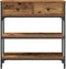 vidaXL - Console - Tafel - Oud - Hout - 72,5x25x75 - cm - Engineered - Wood - & - Staal