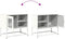 vidaXL - Tv-meubel - 68x39x60,5 - cm - staal - wit
