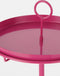 Mica Decorations Aston - Bijzettafel - Afneembaar dienblad - Fuchsia - H42 x Ø31 cm