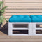 vidaXL - Palletkussen - stof - blauw
