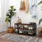 Goliving Schoenenrek - Schoenenbank - 3 lagen - Industrieel - Bruin/Zwart - 80 x 30 x 45 cm