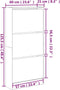 Schoenenkast 60x21x125,5 cm bewerkt hout gerookt eikenkleurig