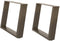 vidaXL - Salontafelpoten - 2 - st - U-vormig - 60x(42-43) - cm - staal - naturel