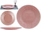 Eetbord Roze Glas 32,5 x 2 x 32,5 cm (6 Stuks)