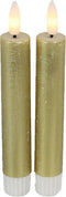 Countryfield Led dinerkaarsen - 15 cm - afstandsbediening - goud (2 stuks)
