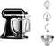 KitchenAid Artisan 5KSM185PSEOB - Keukenrobot 4,8L + 3L - 300W Volledig metaal Onyx zwart