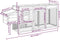 vidaXL - Kippenhok - 204x50x84 - cm - massief - grenenhout - rood