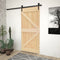 vidaXL - Schuifdeur - met - beslag - 90x210 - cm - massief - grenenhout