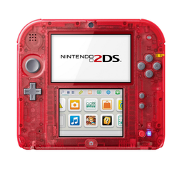 Nintendo 2DS transparant rood