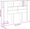 vidaXL - Zwarte - Eikenhouten - Hoofdbordkast - - - 140x19x104.5 - cm - - - Gemaakt - van - Engineered - Wood