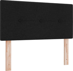 vidaXL - Hoofdbord - met - knopen, - zwart, - 100 - cm, - gestoffeerd