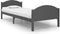 vidaXL - Bedframe - massief - grenenhout - donkergrijs - 100x200 - cm